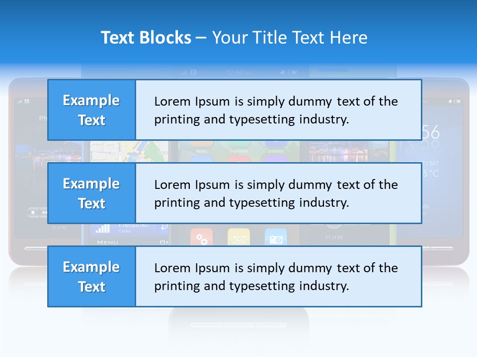 Telephone Screen Cellphone PowerPoint Template