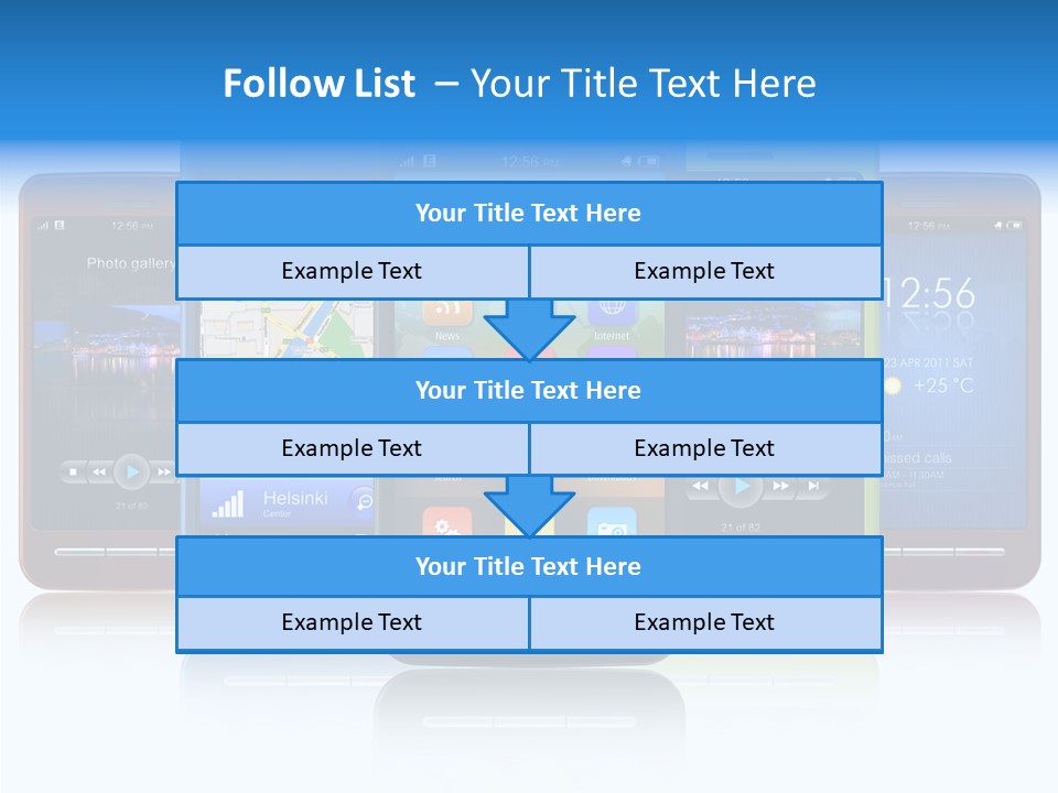 Telephone Screen Cellphone PowerPoint Template