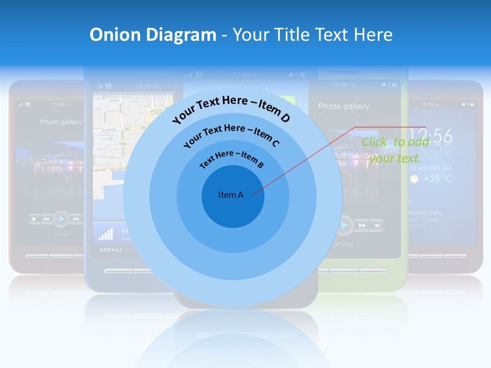 Telephone Screen Cellphone PowerPoint Template