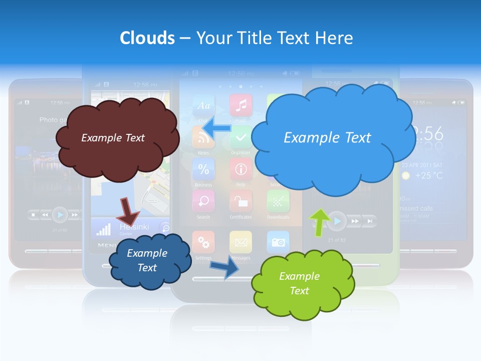 Telephone Screen Cellphone PowerPoint Template