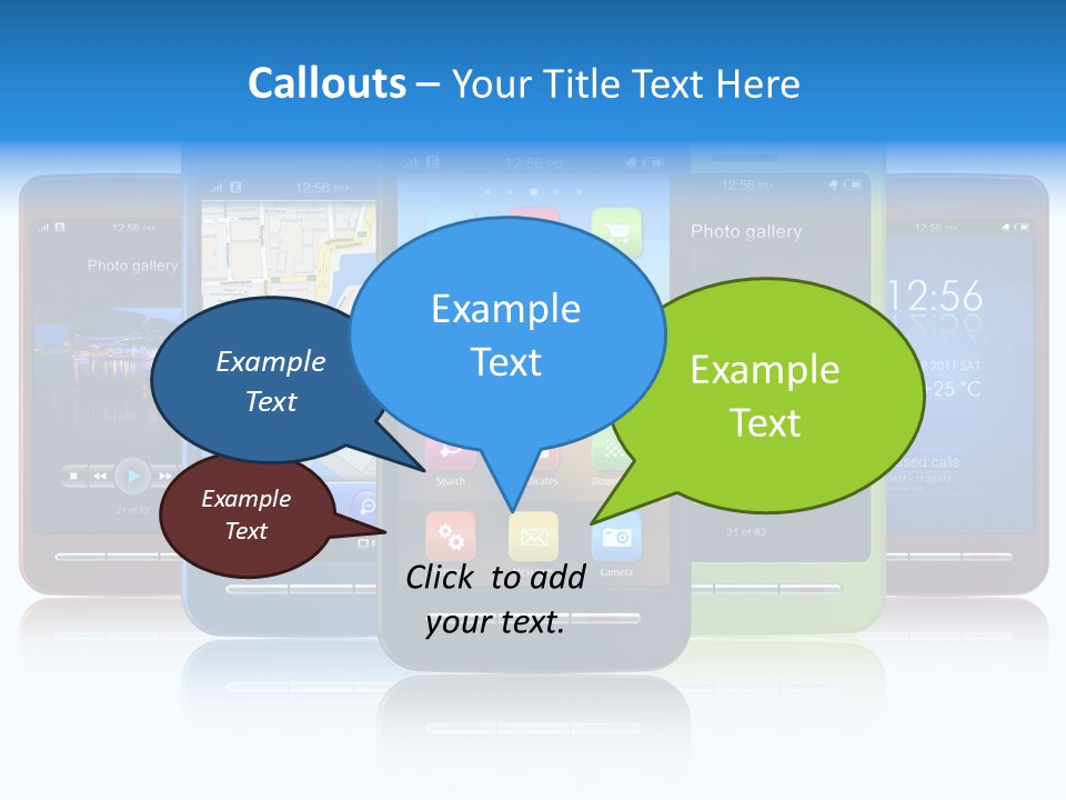 Telephone Screen Cellphone PowerPoint Template