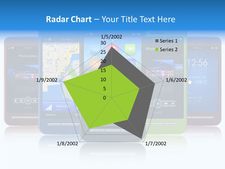 Telephone Screen Cellphone PowerPoint Template