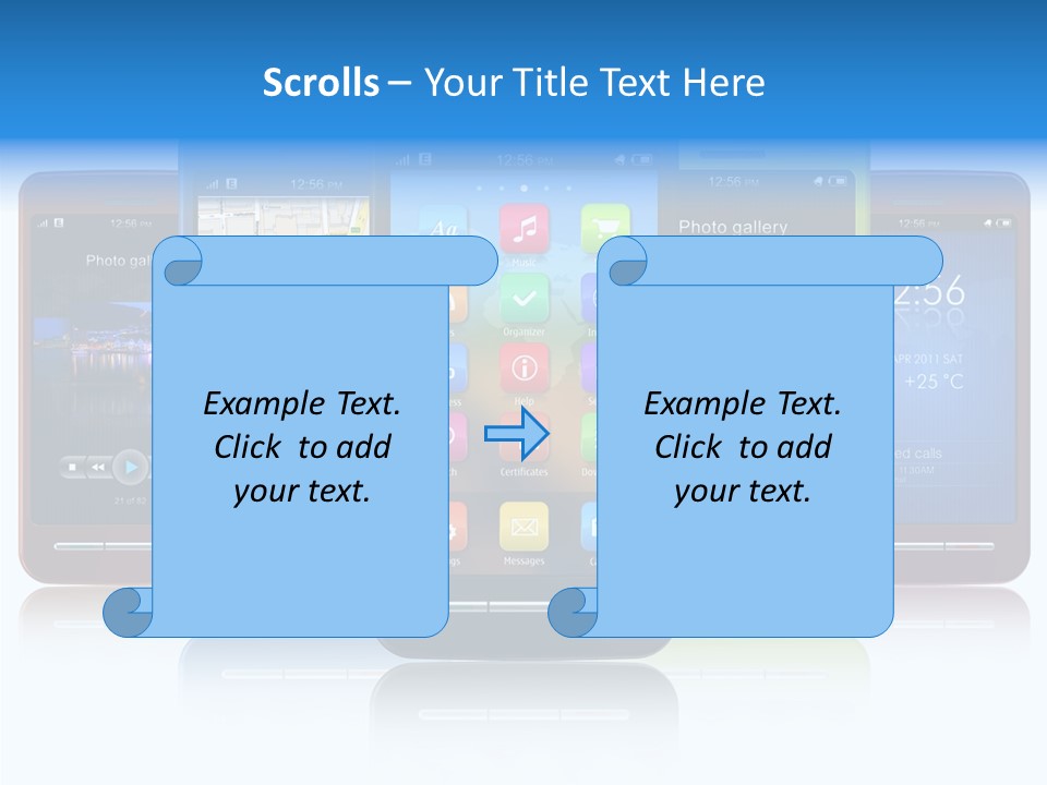 Telephone Screen Cellphone PowerPoint Template
