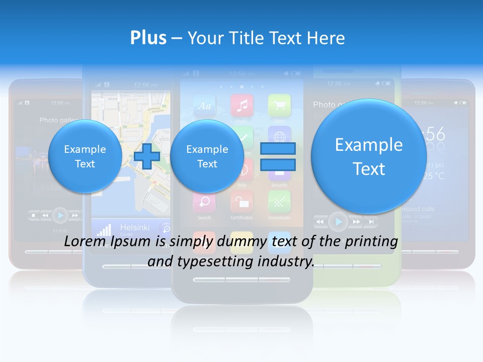 Telephone Screen Cellphone PowerPoint Template