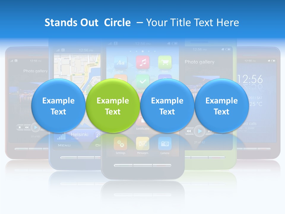 Telephone Screen Cellphone PowerPoint Template