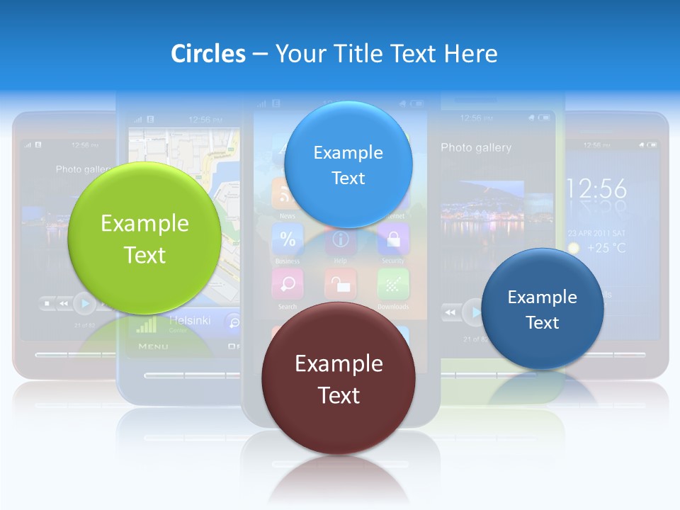 Telephone Screen Cellphone PowerPoint Template