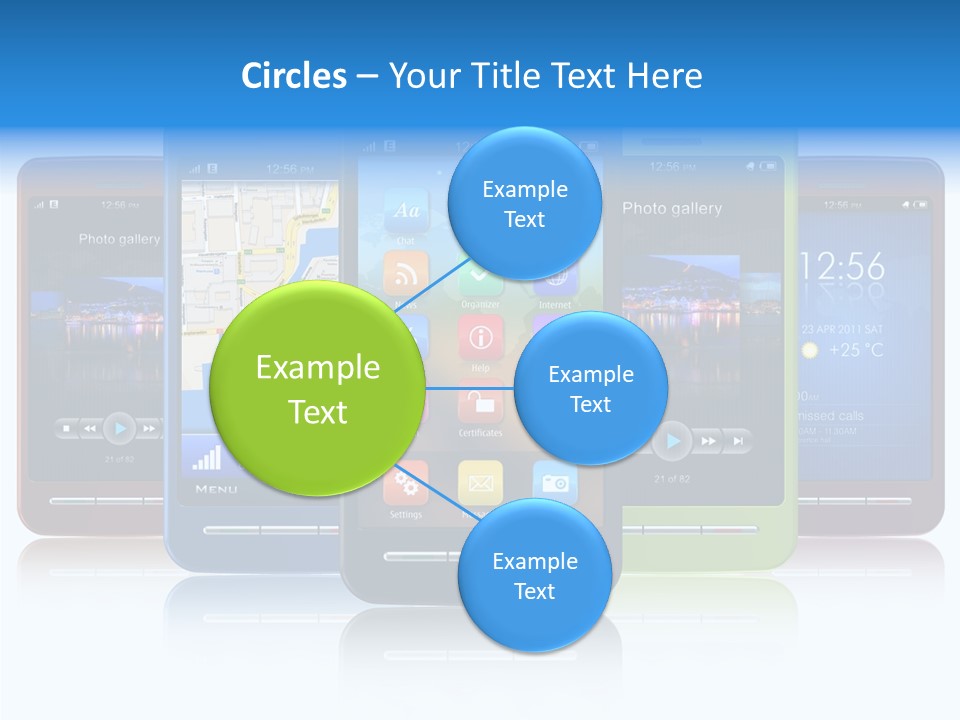 Telephone Screen Cellphone PowerPoint Template