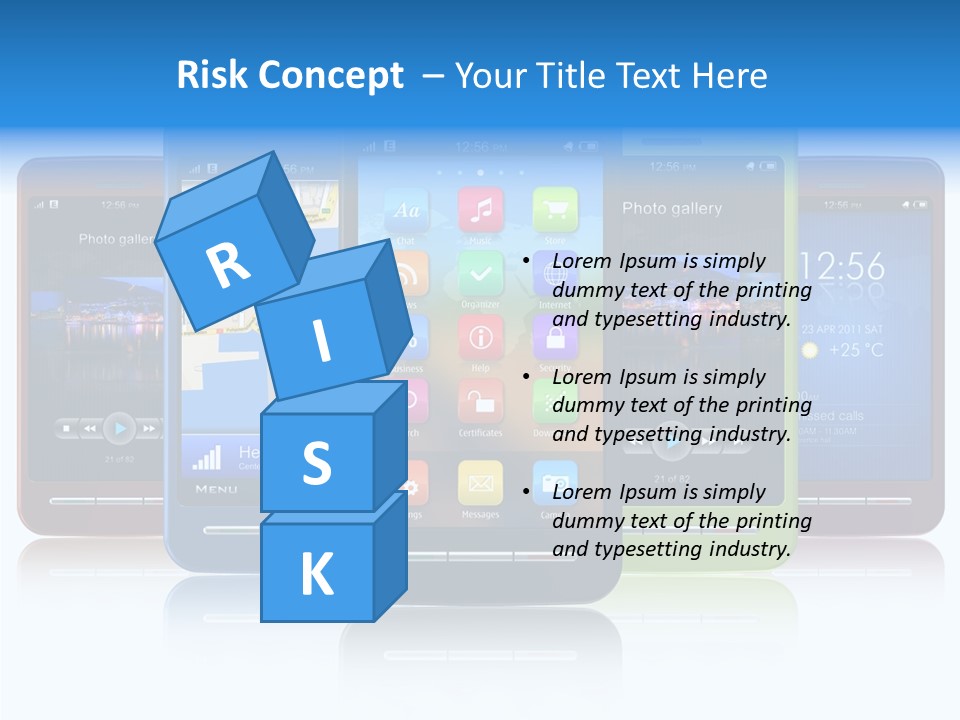 Telephone Screen Cellphone PowerPoint Template