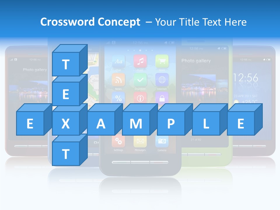 Telephone Screen Cellphone PowerPoint Template
