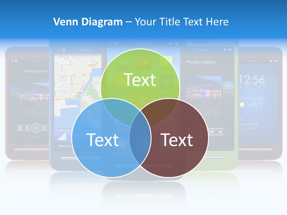 Telephone Screen Cellphone PowerPoint Template