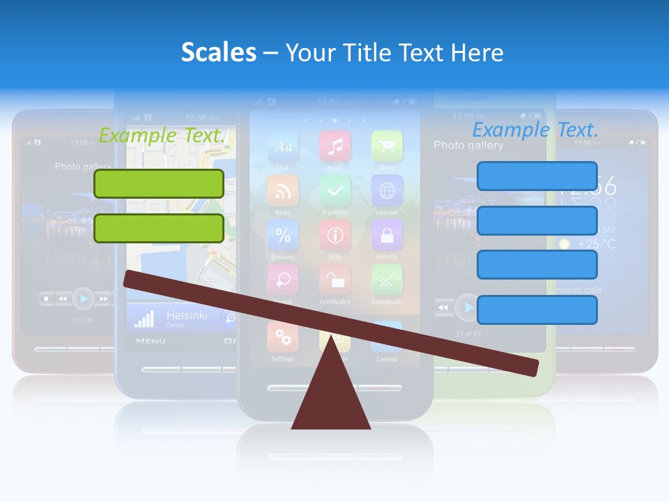Telephone Screen Cellphone PowerPoint Template