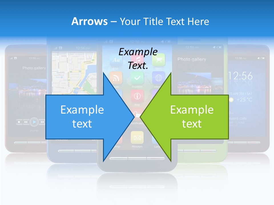 Telephone Screen Cellphone PowerPoint Template