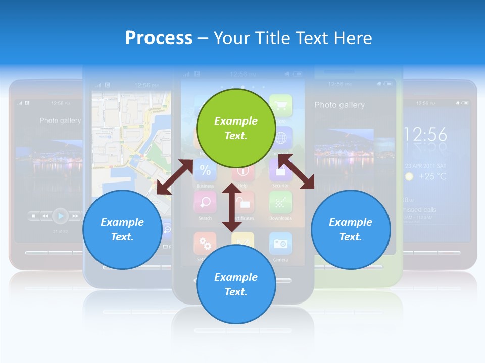 Telephone Screen Cellphone PowerPoint Template