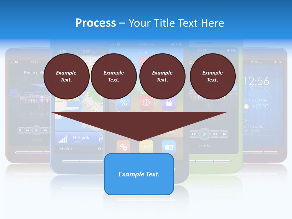 Telephone Screen Cellphone PowerPoint Template