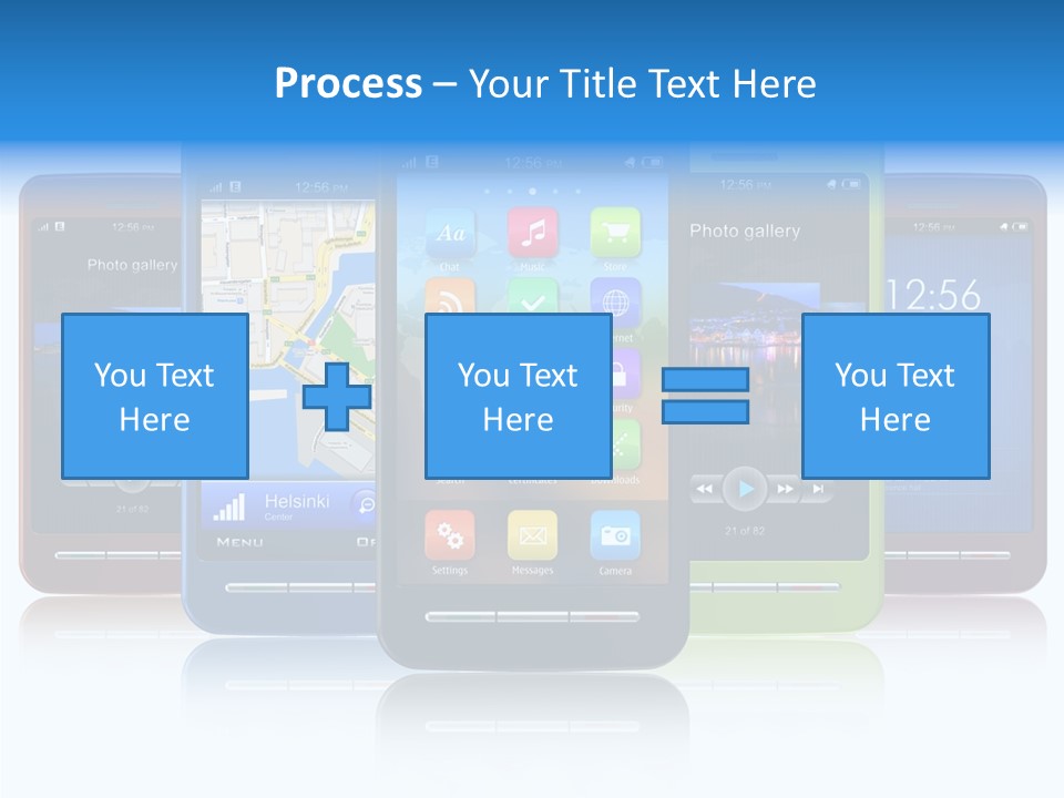 Telephone Screen Cellphone PowerPoint Template