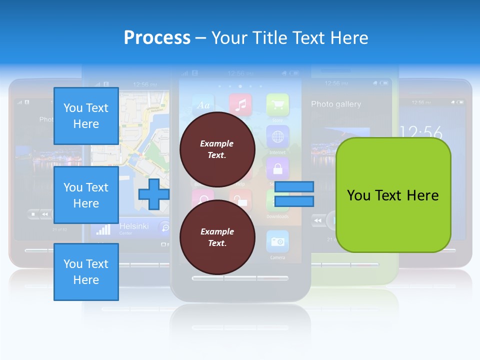 Telephone Screen Cellphone PowerPoint Template