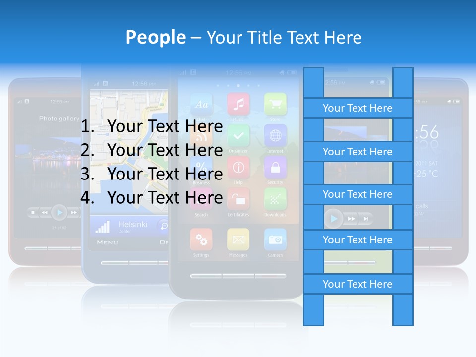 Telephone Screen Cellphone PowerPoint Template
