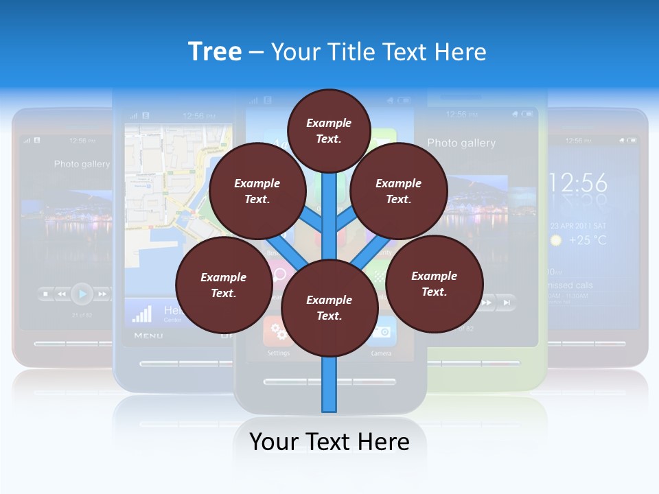 Telephone Screen Cellphone PowerPoint Template