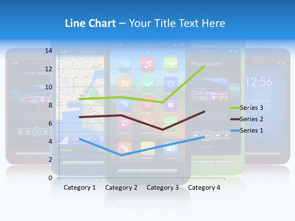 Telephone Screen Cellphone PowerPoint Template