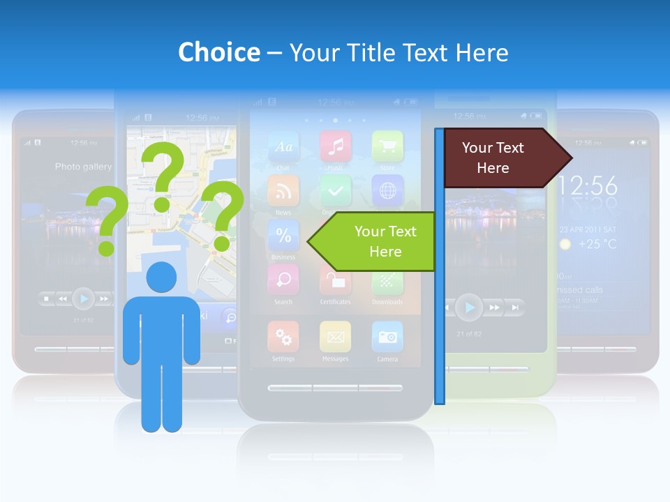 Telephone Screen Cellphone PowerPoint Template