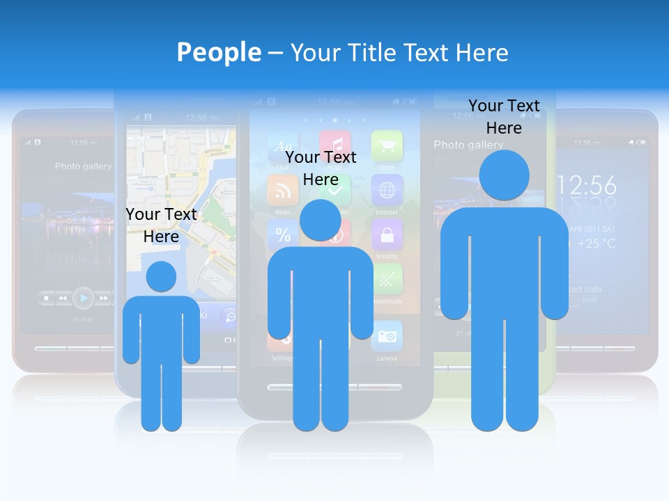 Telephone Screen Cellphone PowerPoint Template