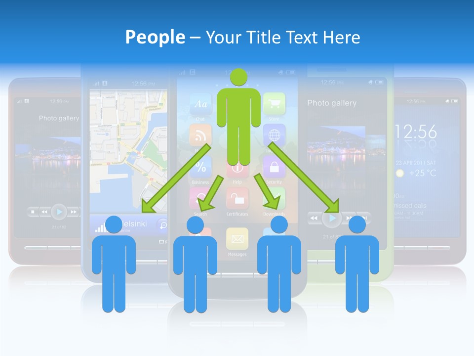 Telephone Screen Cellphone PowerPoint Template