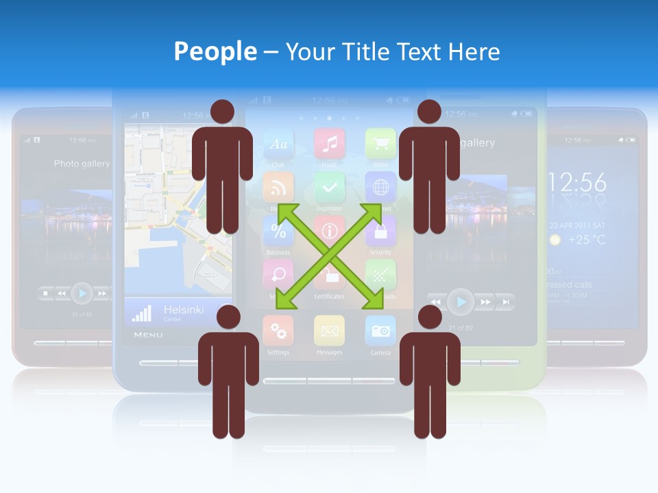 Telephone Screen Cellphone PowerPoint Template