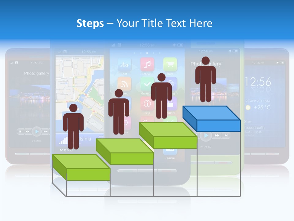 Telephone Screen Cellphone PowerPoint Template