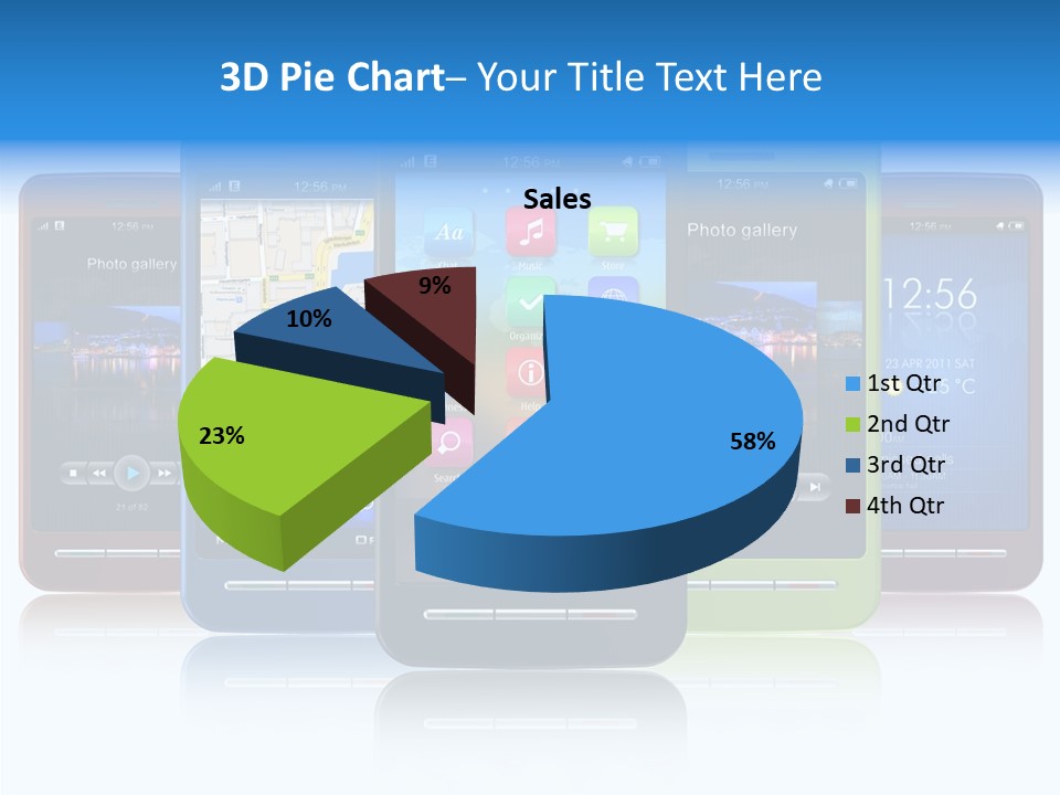 Telephone Screen Cellphone PowerPoint Template