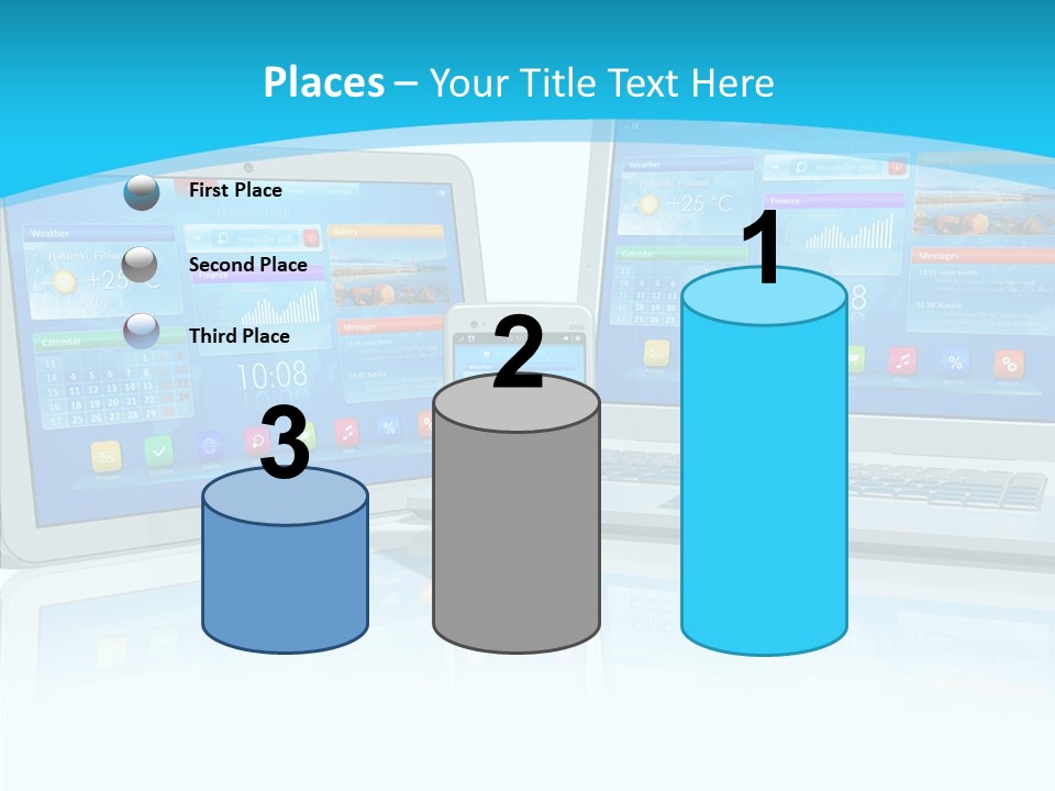 Devices Notebook Applications PowerPoint Template