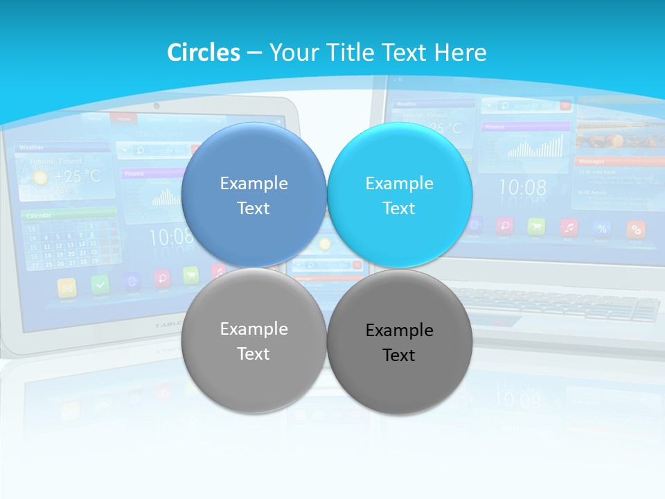 Devices Notebook Applications PowerPoint Template