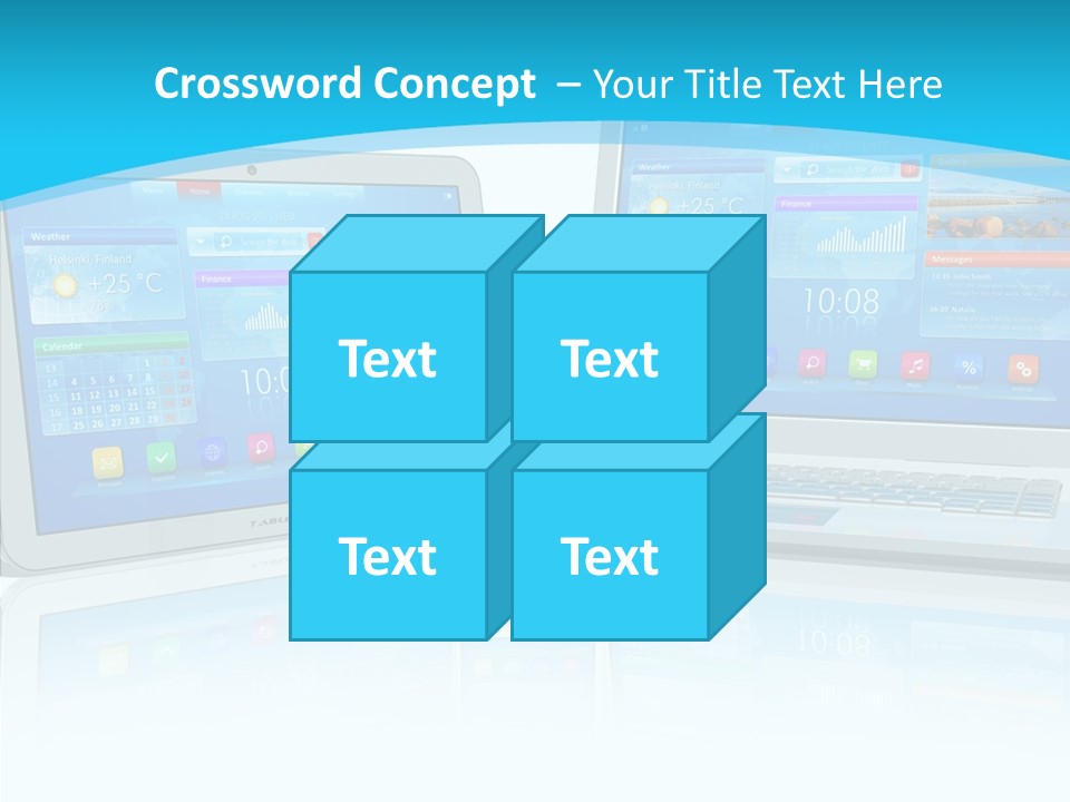 Devices Notebook Applications PowerPoint Template
