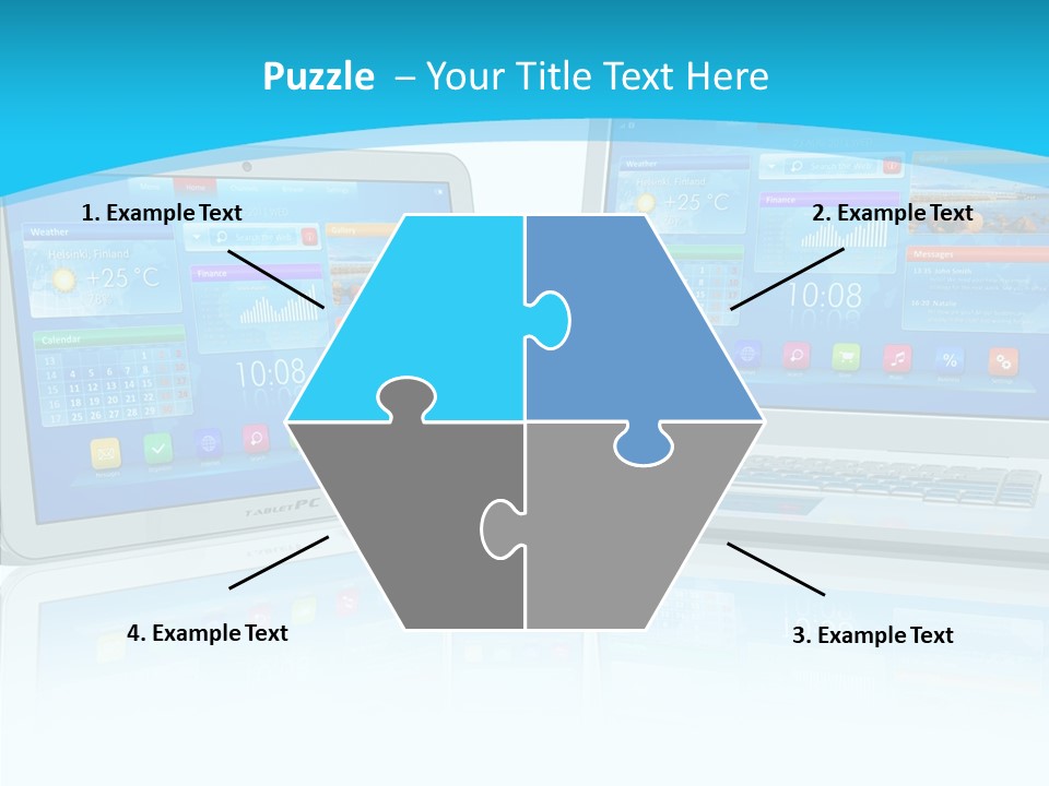 Devices Notebook Applications PowerPoint Template