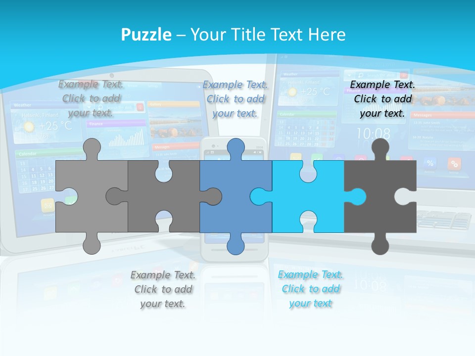 Devices Notebook Applications PowerPoint Template
