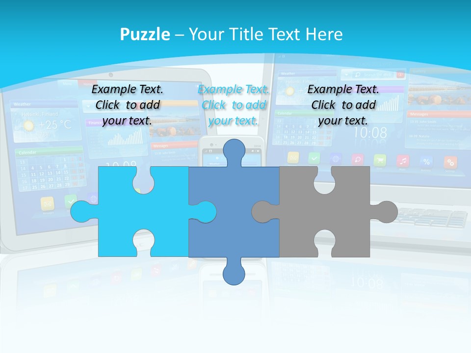 Devices Notebook Applications PowerPoint Template