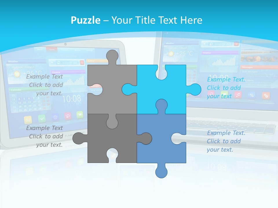 Devices Notebook Applications PowerPoint Template