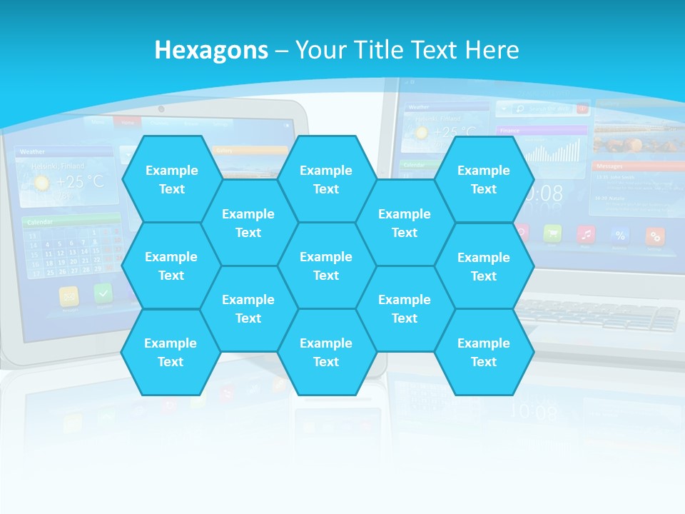 Devices Notebook Applications PowerPoint Template