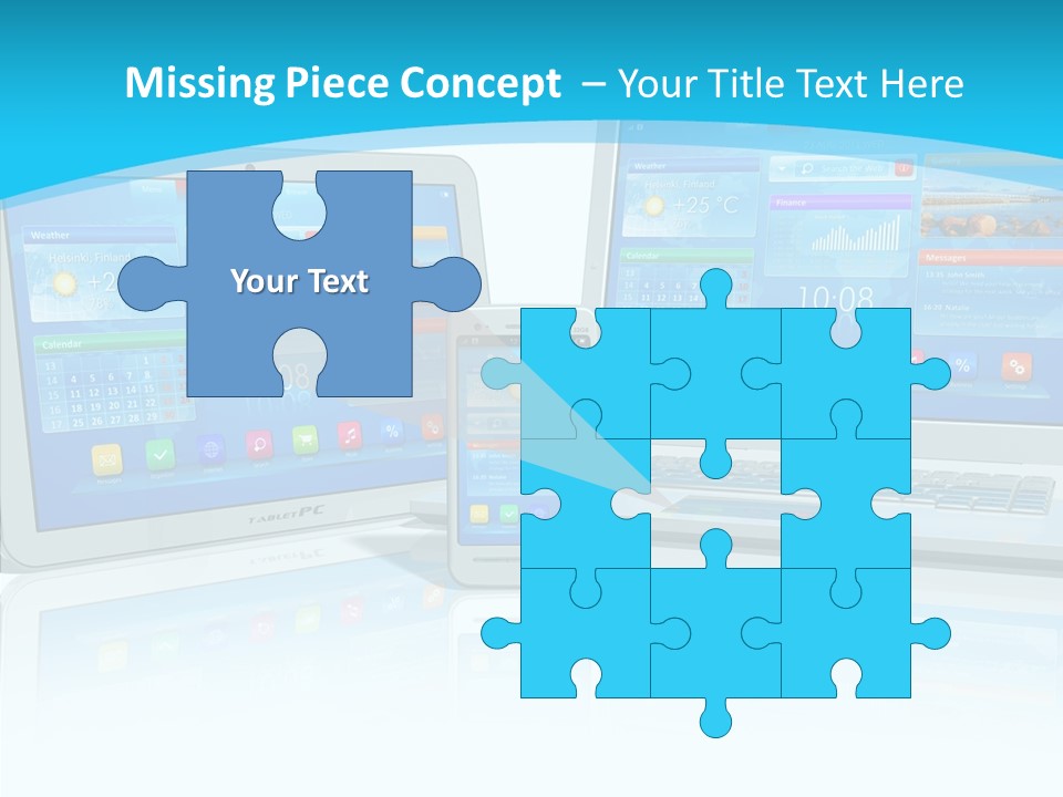 Devices Notebook Applications PowerPoint Template