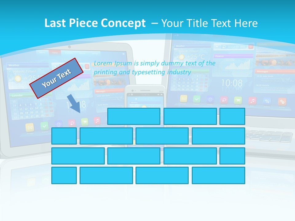 Devices Notebook Applications PowerPoint Template