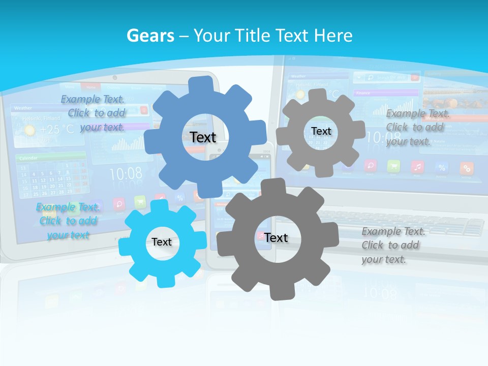 Devices Notebook Applications PowerPoint Template