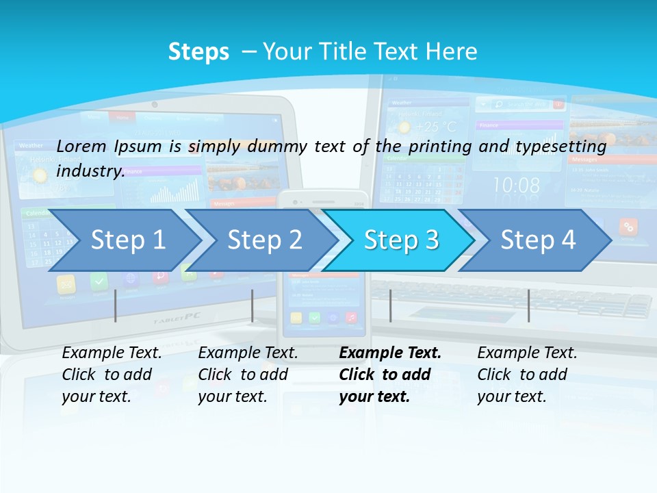 Devices Notebook Applications PowerPoint Template