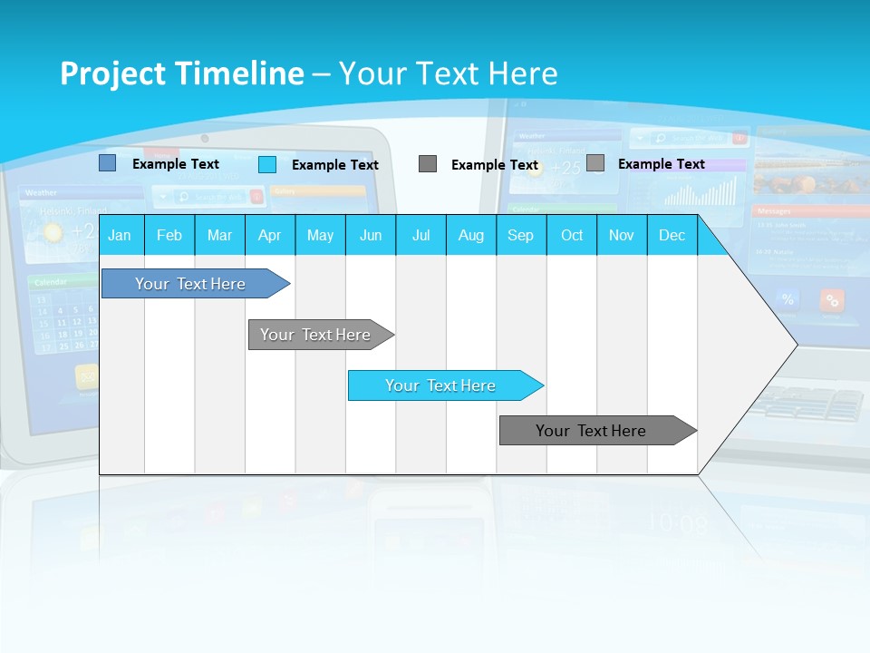 Devices Notebook Applications PowerPoint Template
