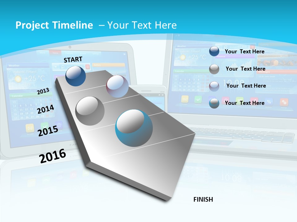 Devices Notebook Applications PowerPoint Template