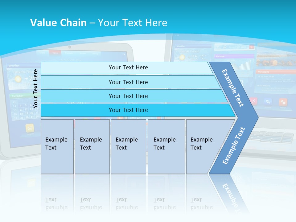Devices Notebook Applications PowerPoint Template