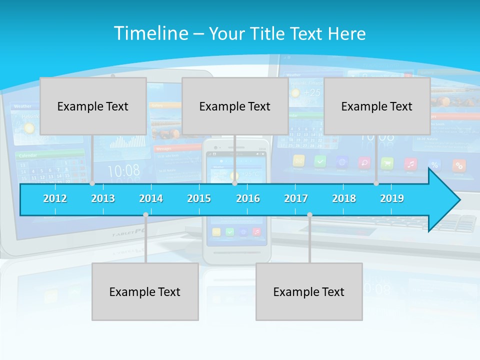 Devices Notebook Applications PowerPoint Template