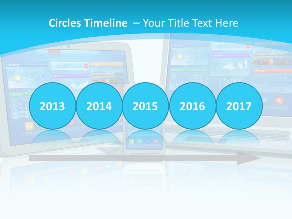 Devices Notebook Applications PowerPoint Template