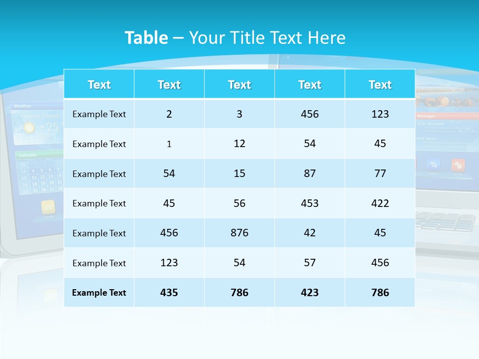 Devices Notebook Applications PowerPoint Template