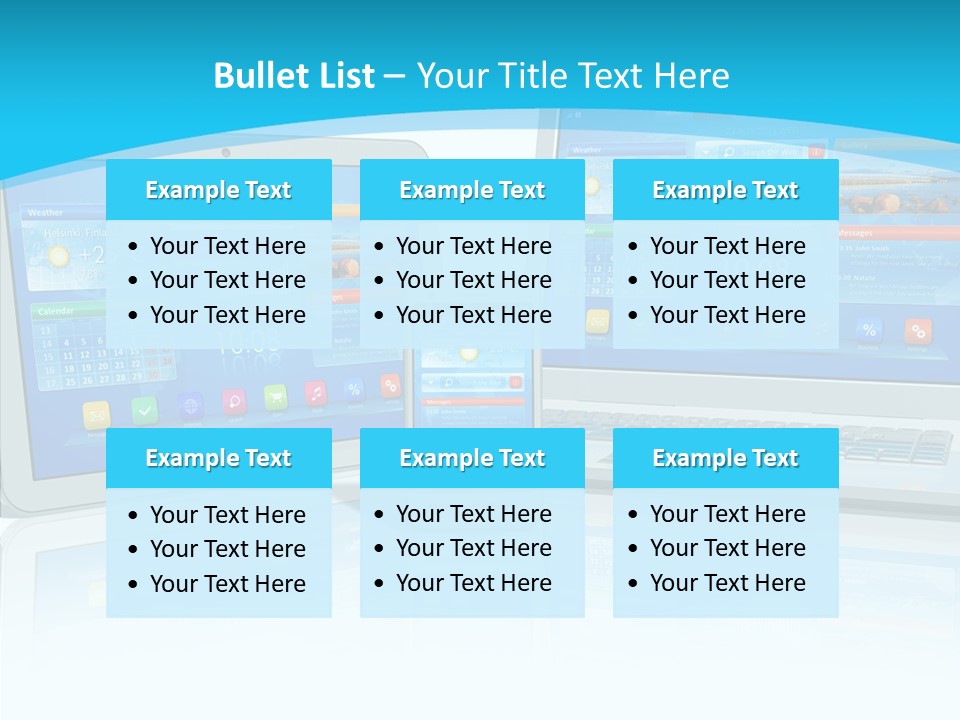 Devices Notebook Applications PowerPoint Template
