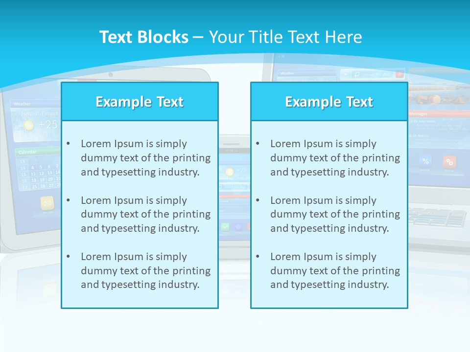 Devices Notebook Applications PowerPoint Template