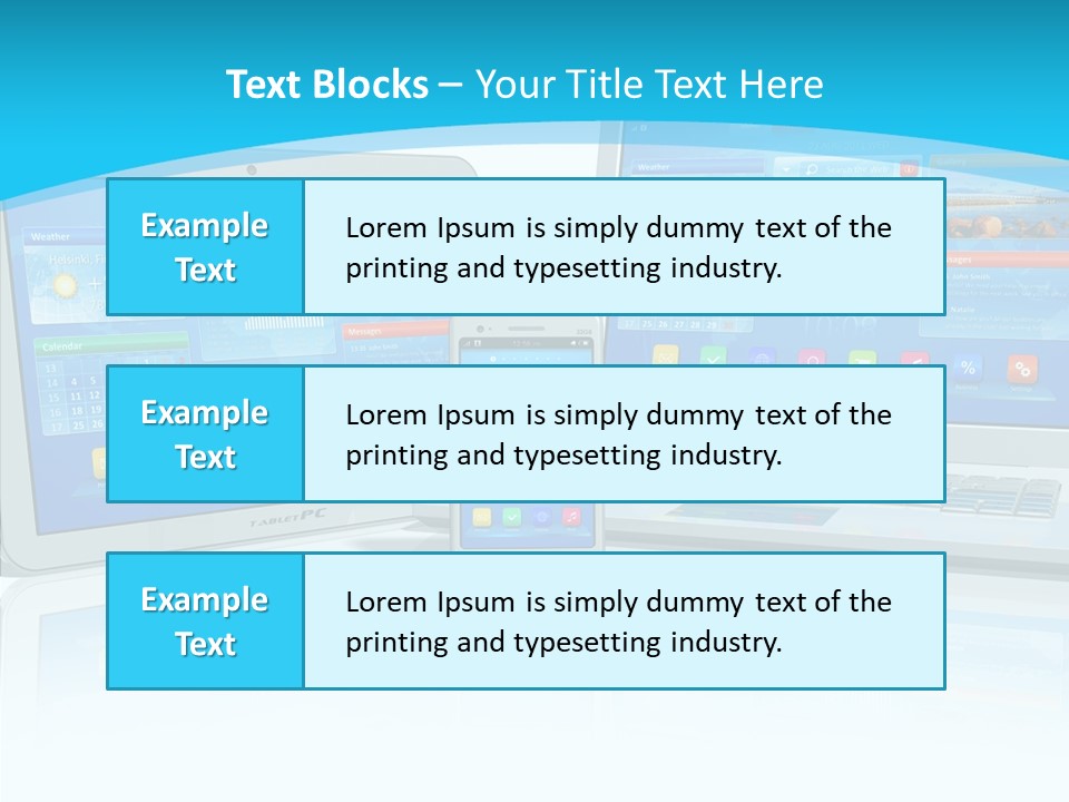 Devices Notebook Applications PowerPoint Template